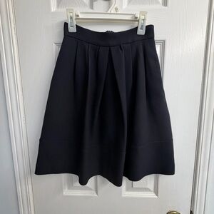 Massimo Dutti Black A-Line Skirt Size 2 Pleated High Waist Academia Quiet Luxury